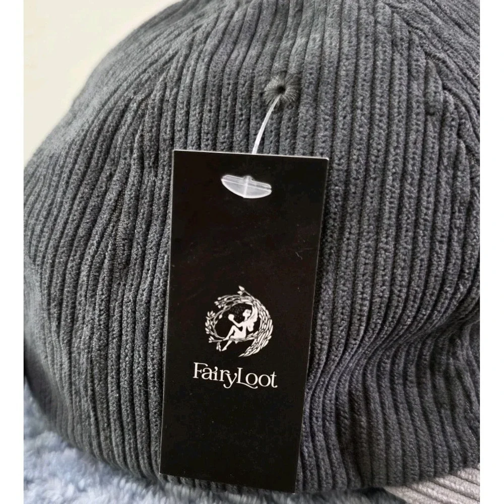 NWT Fairyloot Fourth‎ Wing Grey Corduroy Baseball Cap Rebecca Yarros Basgiath
